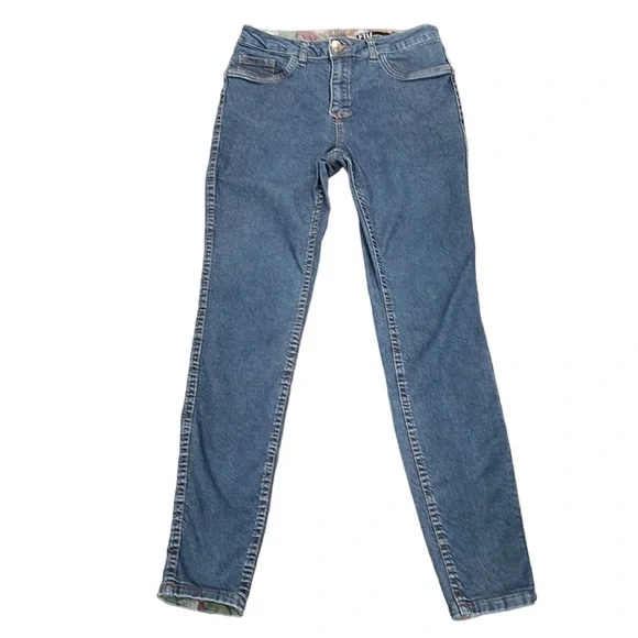 french dressing blue jeans French Dressing Pintuck Seam Wide Leg Denim Pant - Pale Wash